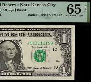 1985�N $1 �A�M������s���� PMG 65EPQ ��΃X�[�p�[���[�_�[ �V���A���ԍ� 51111115