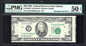 ?? �G���[ 1995 $20 ??2 ���ڂ̈���ʒu������Ă��܂�?? UNC 50 EPQ �ɂ��Ă� PMG
