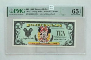 �f�B�Y�j�[�h�� 1993 $10 PMG �W�F�� UNC 65EPQ DIS32�B�~�j�[�����B�f�B�Y�j�[�����h�̒��� PM02