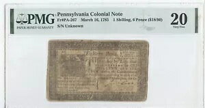 PA �A���n�����A1785 �N 3 �� 16 ���A1S 6d ($18/90)�APMG VF20�A200 �N�ȏ�O