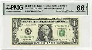 1993 $1 �A�M������s���� PMG 66 EPQ ���[�_�[ �V���A�� �V�J�S �C���m�C - C257