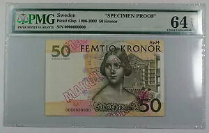 1996-2003 �X�E�F�[�f�� 50 �N���[�i �m�[�g �s�b�N # 62sp PMG 64 C UNC �X�y�b�N PF �ڍ� AW4