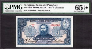 �p���O�A�C 5 �M�����j�[ 1943 �s�b�N-179 GEM UNC PMG 65 EPQ / �X�^�[ �ō����̊��m!