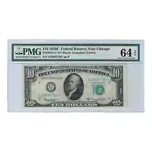 1950-E $10 �A�M������s�X�^�[�����A�O���i�n���E�t�@�E���[�APMG Choice Unc 64 EPQ