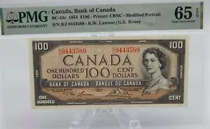 PMG �i�t 1954 �N�J�i�_��s�� 100 �h�� BC-43c UNC 65 (BT403)