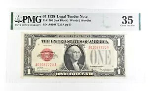 PMG 35 �`���C�X VF 1928 $1 �@��ʉݎD���b�h�V�[�� Fr#1500 *1091