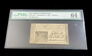 �ۑ���Ԃ̗ǂ�PMG Choice Unc 64 �j���[�W���[�W�[ 1763�N12��31�� �R���j�A�� 18�y���X