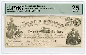 1862�N Cr.11A 20�h�� �~�V�V�b�s�B�u�ȉԒS�ہv���� - PMG VF 25