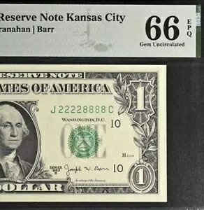 1963B �A�M������s�� 1 �h�� - PMG 66EPQ - �_�u���N���b�h �V���A���ԍ� 22228888