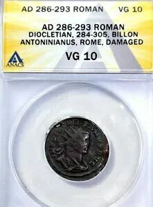 �f�B�I�N���e�B�A�k�X�� 286-293 ���[�}������ AD 284-305 Billon Antoninianus�AANACS VG 10