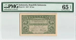 �C���h�l�V�A 10 �Z�� 1947�AP-31�A���a���APMG 65 EPQ Gem UNC�APretty Note�B
