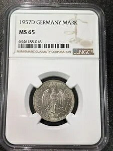 1957 D MS65 �h�C�c 1 �}�[�N UNC NGC KM 110 �A�M���a�� TOP POP 3/0