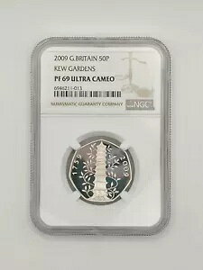 ���C�����~���g NGC �O���[�h PF69 �E���g���J���I 50p KEW �K�[�f���Y 2009 50p BUNC UNC