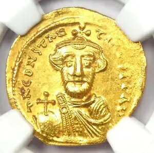 �r�U���`�� �R���X�^���X II AV �\���_�X ���� 641-668 AD - �F�� NGC MS (UNC)