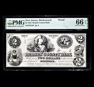 1855 �N $2 �p�~���ꂽ���� ? �x���Q���S��s ? �j���[�W���[�W�[�B�n�b�P���T�b�N �v���[�t NGC 66-EPQ