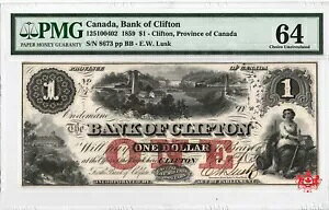 1859 �N���t�g����s $1,8673 - PMG UNC64 - 125-10-04-02-