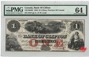 1859 �N���t�g����s $1 S/N 8757 - PMG UNC64 - 125-10-04-02-