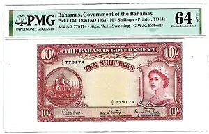 �o�n�}: 10 �V�����O 1936 (ND 1963) 14d PMG Choice Uncirculated 64 EPQ ��I�����܂��B