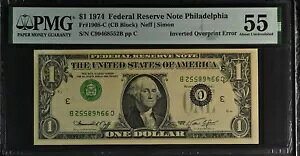 1974 $1 FR 1908-C �A�M������s�� - ���]�I�[�o�[�v�����g �G���[ - PMG AU 55