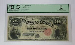 1880�N PMG F12 |�č����V���g�� DC - �@��ʉ� - 10 �h�� $10 ���� #39591F