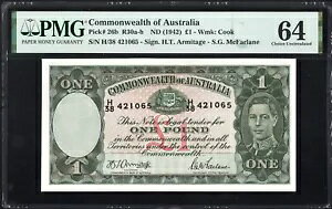 �I�[�X�g�����A 1 ONE �|���h P26b R30a-b 1942 �A�[�~�e�[�W �}�N�t�@�[���� PMG64 UNC �_�[�N�O���[��