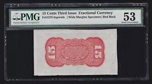 US 15c �����ʉݎ������{���b�h�o�b�N FR 1273-5sp PMG 53 AU