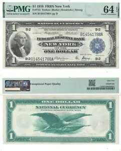 1918 �N $1 �A�M������s�� F-712 PMG Ch Unc-64 EPQ