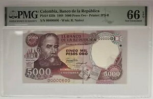 �R�����r�A - P 435b 5000 �y�\ - 1988 - PMG GEM UNC 66 EPQ - �t�@���V�[ ���[ # 600