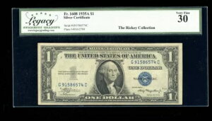 DBR 1935-A �V���o�[ Fr. 1608 GC �u���b�N ���K�V�[ 30 �V���A�� G91586574C