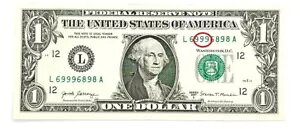 US$1 FRN �t�@���V�[ SN�A�t���b�p�[�A�g���I 999 �B FN529