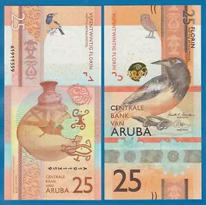ARUBA 25 �t������ P 22a �V�i 2019 UNC P 22a
