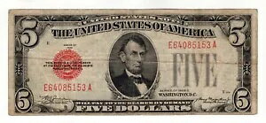 1928C $5 �@��ʉݎD Fr. 1528 (EA �u���b�N) - VF