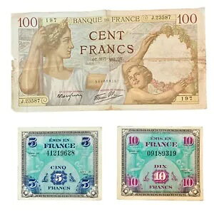 ��񎟐��E��펞�̃t�����X�̎���: 1941 �N 100 �Z���g �t���������� 1944 �N 10/5 �t��������