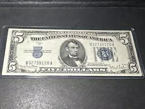 1934d 5 �h����؏� Nice VG to Fine Note!