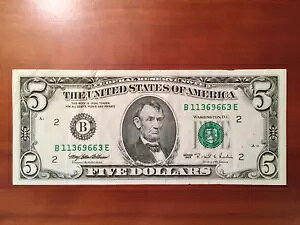 1995 ���A $5 �j���[���[�N (B) Fed Res Note Fr 1985-B - �N���X�v AU - B11369663E