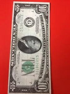 1934 C $10 �č��A�M�������A�ǍD�ɗ��ʁA