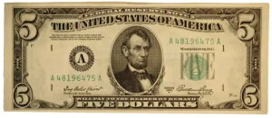 1950 **A** $5 �A�M������**AU/UNC �{�X�g���m�[�g ** �������� S2393