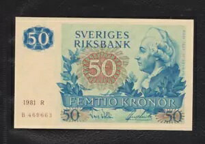 �X�E�F�[�f�� 50 �N���[�i 1981- R- UNC ����