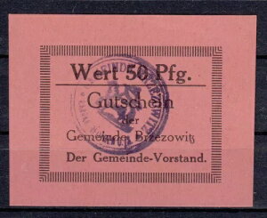 Brzezowitz - ������ - 50 Pfg - O.D 31.12.1917 - Tieste 0975.02 - �I���W�i��