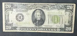 Fr.2052-B 1928-B 1928B $20 �j���[���[�N LGS ���C�� �O���[�� �V�[�� FRN �A�M������s��
