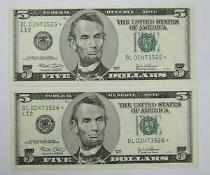 �A���y�A �V���[�Y 2003*STAR $5 Fed Res Notes Choice to Gem CU Fr#1990-L*