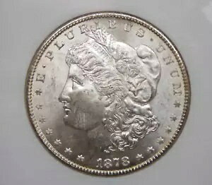 1878 S ���[�K�� �V���o�[ �h�� $1 NGC MS64 #070 BU Unc ������