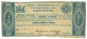 1837 �N�t�F�j�b�N�X �}�j���t�@�N�`�������O �J���p�j�[�A�y���V���o�j�A�B�t�B���f���t�B�A 50c �p�~�m�[�g (L1819)