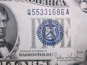1934C $5 �V���o�[�ؖ��� Q55331686A *�t�H�[�g ���[�X �V�[�P���X �m�[�g