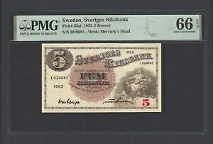 �X�E�F�[�f�� 5 �N���[�i 1952 P33ai S/N 020085 �����ʃO���[�h 66