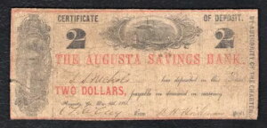 1861�N $2 �I�[�K�X�^���~��s �W���[�W�A�B�I�[�K�X�^ �p�~���ꂽ����