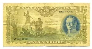 �A���S�� �|���g�K�����{ Banco de Angola 5 �A���S�����X 1947 F+ �s�b�N #77