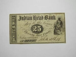 $.25 1862 �i�V���A �j���[�n���v�V���[ �p�~���ꂽ�ʉݎ��� �C���f�B�A���w�b�h��s