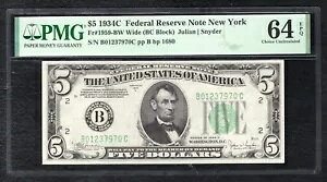 FR�B 1959-BW 1934-C $5 ���C�h�A�M���������� �j���[���[�N�B�j���[���[�N�B PMG UNC-64EPQ (B)