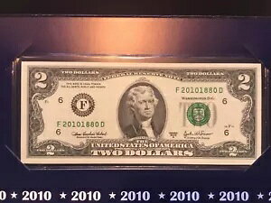 USA $2 �h�� 2003A UNC ���A �t�@���V�[ �V���A���ԍ� 3 ��� 2 �y�A 20101880